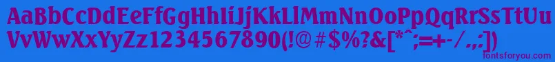 SeagullserialBlackRegular Font – Purple Fonts on Blue Background