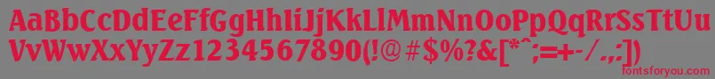 SeagullserialBlackRegular Font – Red Fonts on Gray Background