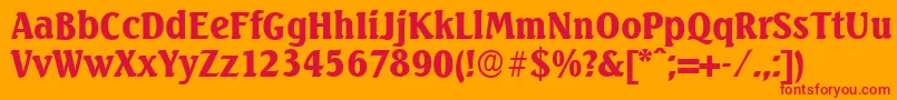 Шрифт SeagullserialBlackRegular – красные шрифты на оранжевом фоне