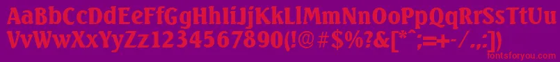 Шрифт SeagullserialBlackRegular – красные шрифты на фиолетовом фоне
