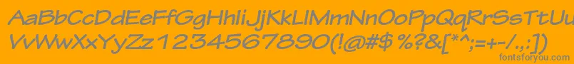TektonproBoldextobl Font – Gray Fonts on Orange Background