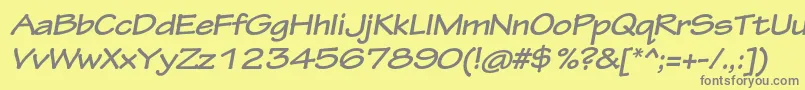 TektonproBoldextobl Font – Gray Fonts on Yellow Background