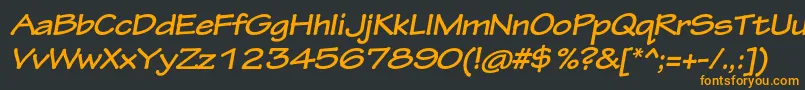 TektonproBoldextobl Font – Orange Fonts on Black Background