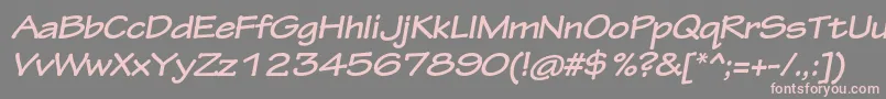 TektonproBoldextobl Font – Pink Fonts on Gray Background