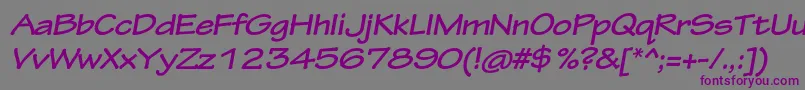 TektonproBoldextobl Font – Purple Fonts on Gray Background
