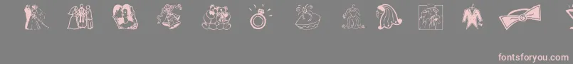 Aez Wedding Dings Font – Pink Fonts on Gray Background