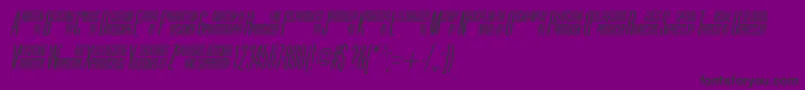 フォントUniAccItalic – 紫の背景に黒い文字