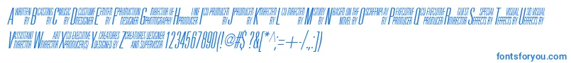 UniAccItalic-fontti – siniset fontit valkoisella taustalla