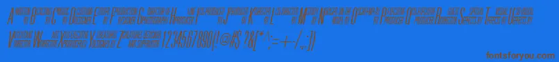Шрифт UniAccItalic – коричневые шрифты на синем фоне