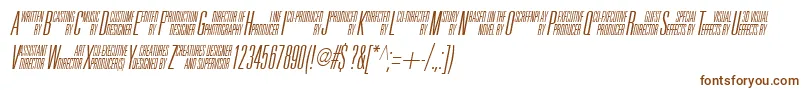 Шрифт UniAccItalic – коричневые шрифты на белом фоне