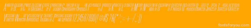 UniAccItalic Font – Pink Fonts on Orange Background