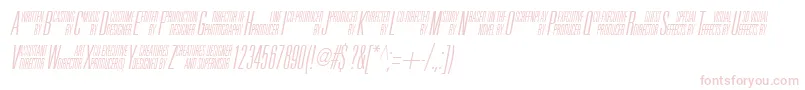 Шрифт UniAccItalic – розовые шрифты на белом фоне