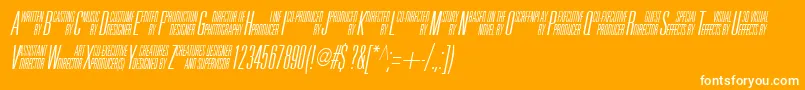 フォントUniAccItalic – オレンジの背景に白い文字