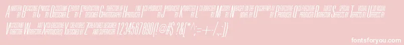 フォントUniAccItalic – ピンクの背景に白い文字
