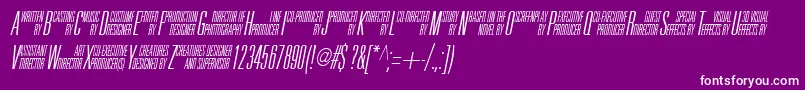 フォントUniAccItalic – 紫の背景に白い文字