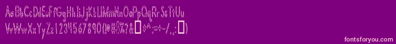 BramaleaBeauty-Schriftart – Rosa Schriften auf violettem Hintergrund