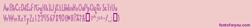 BramaleaBeauty-Schriftart – Violette Schriften auf rosa Hintergrund