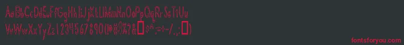 BramaleaBeauty Font – Red Fonts on Black Background