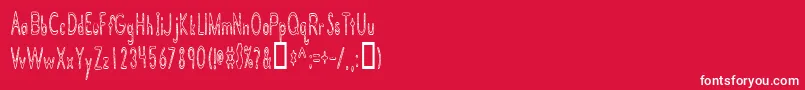 BramaleaBeauty Font – White Fonts on Red Background