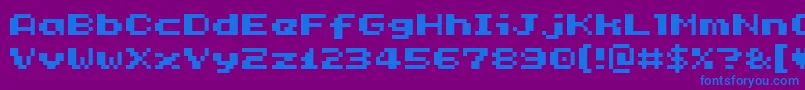 Rotorboy Font – Blue Fonts on Purple Background