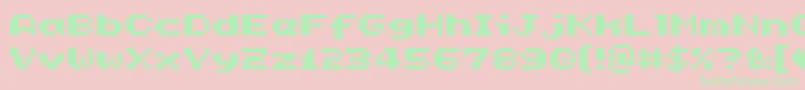 Rotorboy Font – Green Fonts on Pink Background
