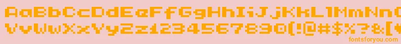 Rotorboy Font – Orange Fonts on Pink Background