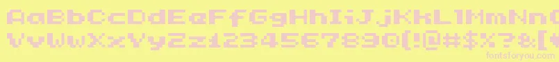 Rotorboy Font – Pink Fonts on Yellow Background