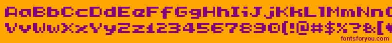 Rotorboy Font – Purple Fonts on Orange Background