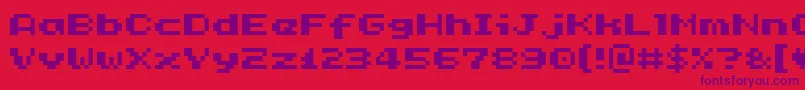 Rotorboy Font – Purple Fonts on Red Background