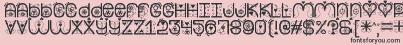 MyValentineNowSt Font – Black Fonts on Pink Background