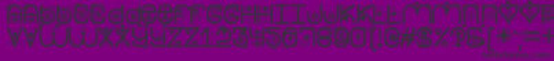 Шрифт MyValentineNowSt – чёрные шрифты на фиолетовом фоне