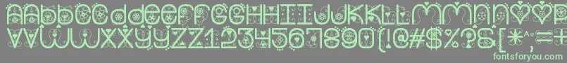 MyValentineNowSt-Schriftart – Grüne Schriften auf grauem Hintergrund