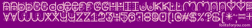Police MyValentineNowSt – polices roses sur fond violet