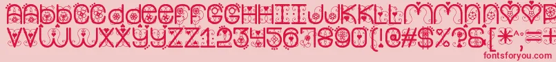 fuente MyValentineNowSt – Fuentes Rojas Sobre Fondo Rosa