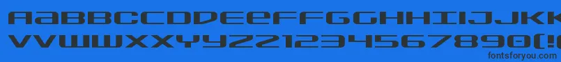 Fonte Sdfexpand – fontes pretas em um fundo azul
