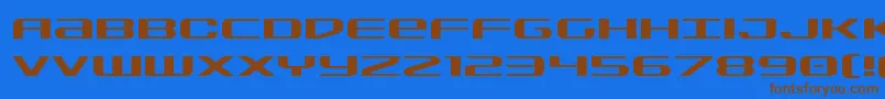 Sdfexpand Font – Brown Fonts on Blue Background