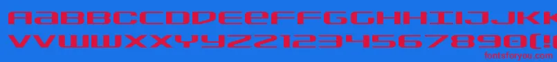 Sdfexpand Font – Red Fonts on Blue Background