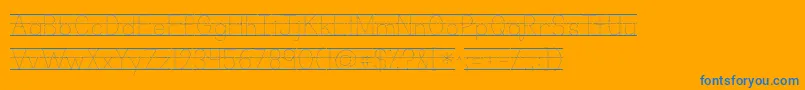 Kgprimarydotslinednospace Font – Blue Fonts on Orange Background