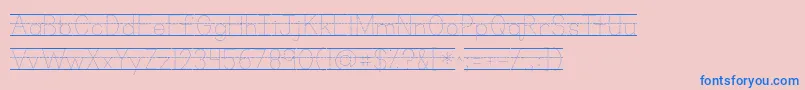 Kgprimarydotslinednospace Font – Blue Fonts on Pink Background