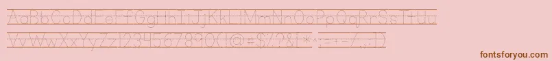 Kgprimarydotslinednospace Font – Brown Fonts on Pink Background