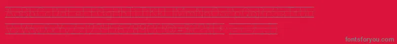 Шрифт Kgprimarydotslinednospace – серые шрифты на красном фоне