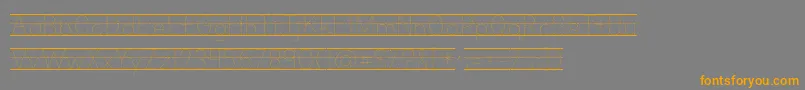 Kgprimarydotslinednospace Font – Orange Fonts on Gray Background