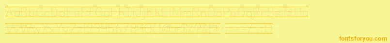 Подробнее о шрифте Kgprimarydotslinednospace Шрифт Kgprimarydotslinednospace – оранжевые шрифты на жёлтом фоне