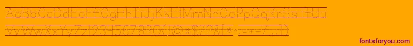 Kgprimarydotslinednospace Font – Purple Fonts on Orange Background