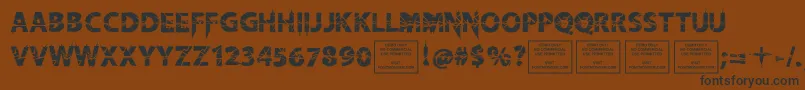 KnifefightballetRegular Font – Black Fonts on Brown Background