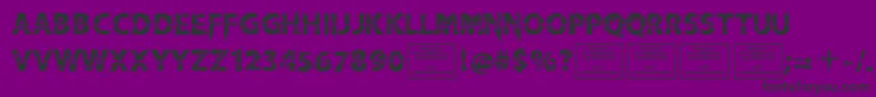 KnifefightballetRegular Font – Black Fonts on Purple Background