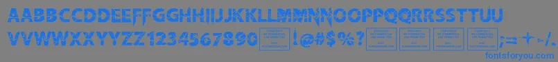 KnifefightballetRegular Font – Blue Fonts on Gray Background