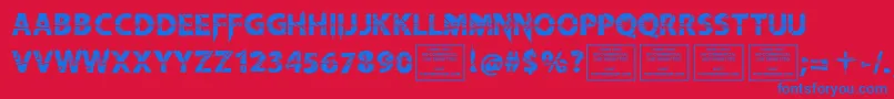 KnifefightballetRegular Font – Blue Fonts on Red Background