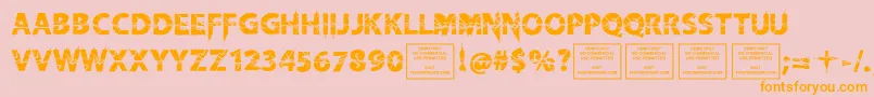 KnifefightballetRegular Font – Orange Fonts on Pink Background