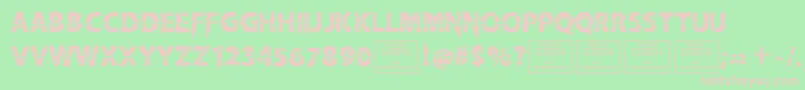 Police KnifefightballetRegular – polices roses sur fond vert